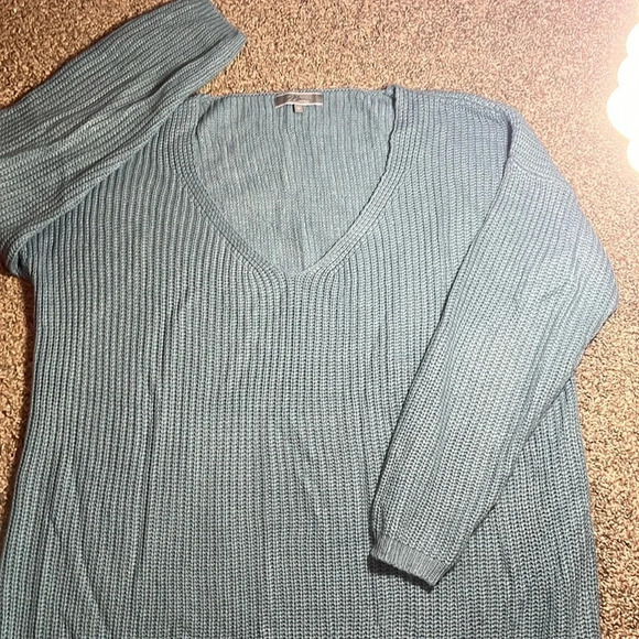 Blue/grey V neck sweater - Picture 1 of 3